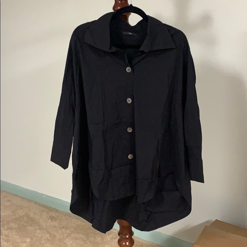 Nu Black Button Up